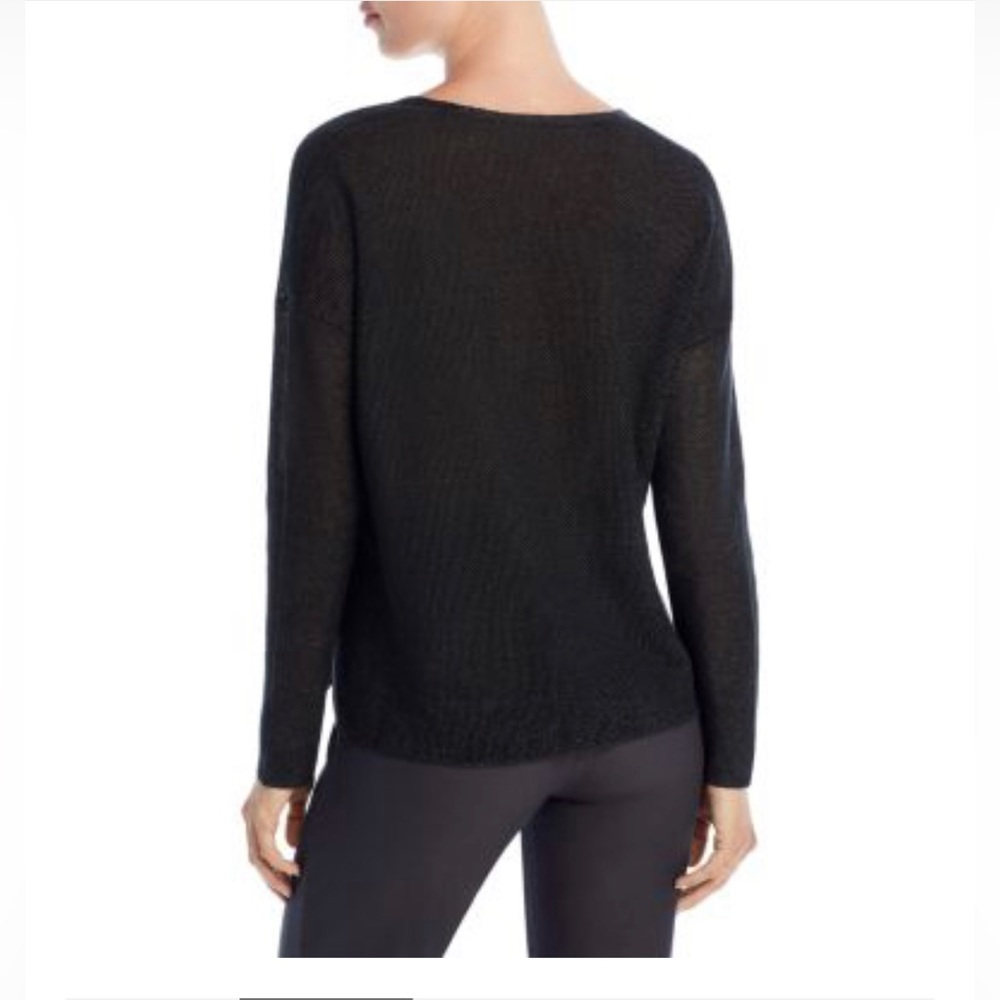 Eileen Fisher Organic Linen V Neck Sweater